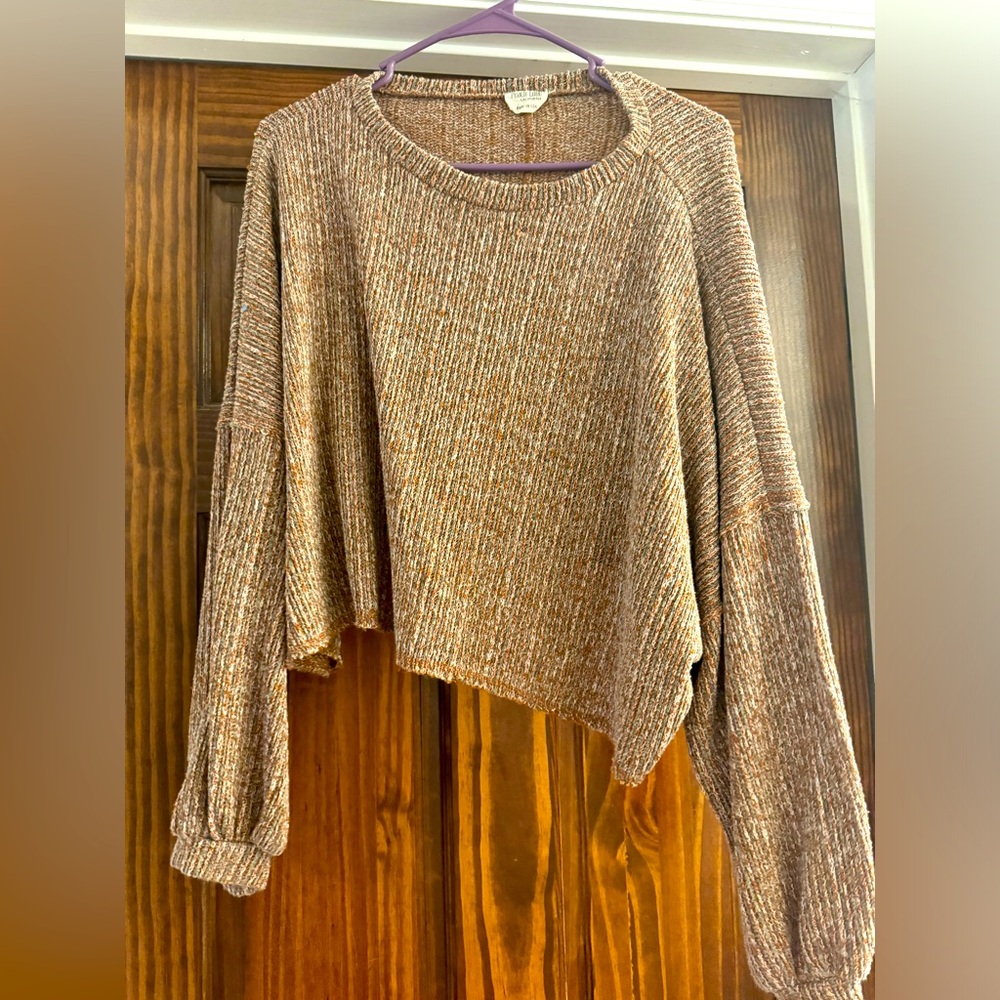 Boutique size small cropped long sleeve top
